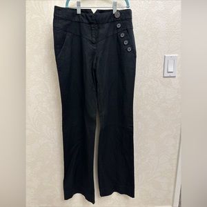 Anthropology Elevenses Size 2 wide leg pants with button accents